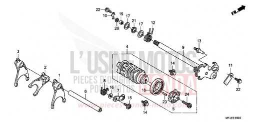 BARILLET DE SELECTION CBR600RRC de 2012